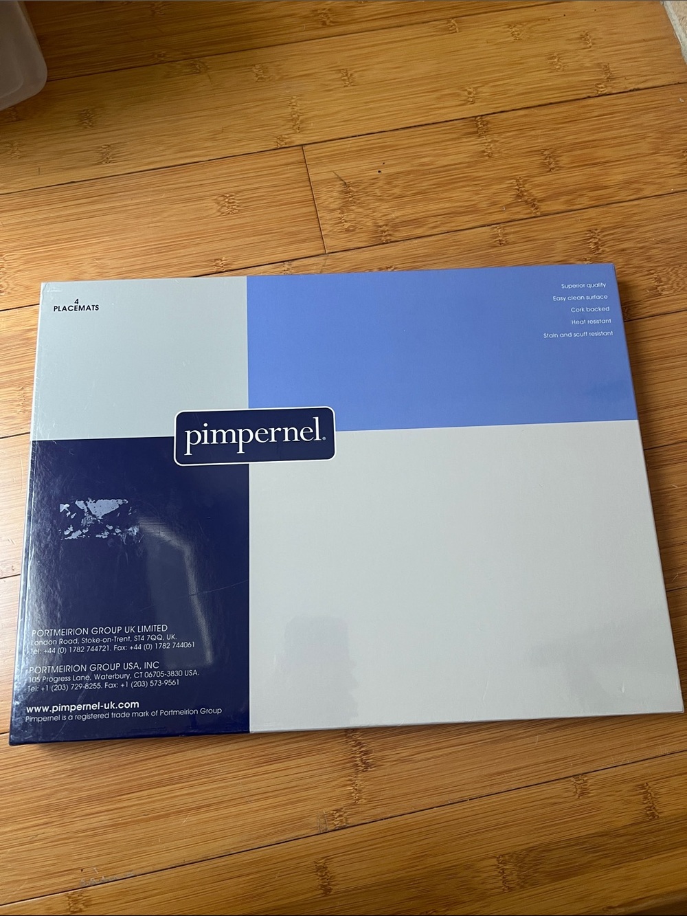 Pimpernel Classic Placemat in blue croc new in box 4 pack - Picture 2 of 3